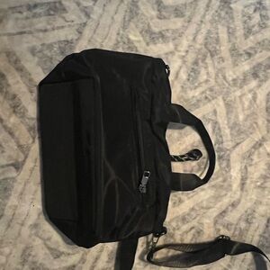 Sleek Black Nylon Tote Bag